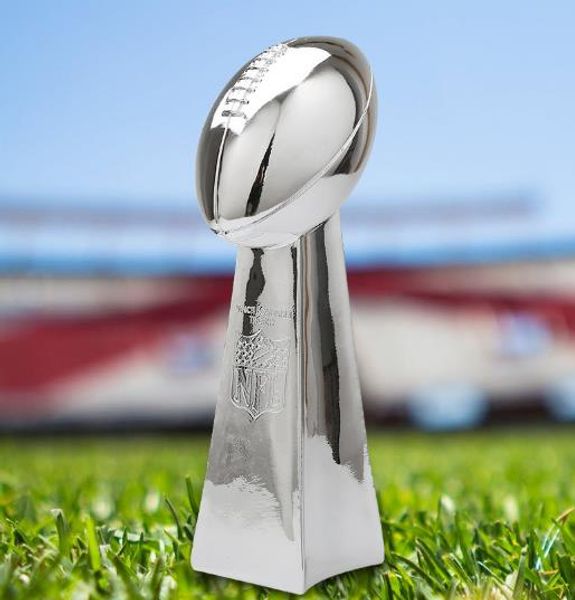 Yeni 23 cm/34 cm/56 cm Amerikan Super Bowl Futbol Kupası Amerikan Futbolu Trofeo Şampiyonlar Takım Kupaları Ve Ödülleri