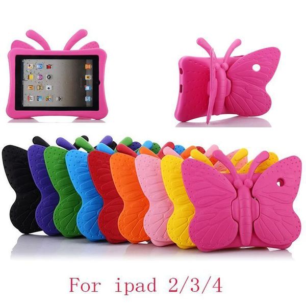 

3d мультфильм бабочка чехол для apple ipad 2 3 4 чехол для ipad 4 kids safe stand противоударная крышка планшета