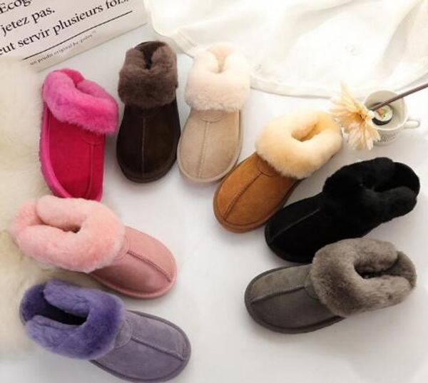 

brand winter warm cotton slipper men and women fur sandal short boots plus size womens designer indoor outdoor snow boots, Black