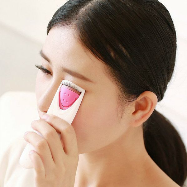 

women makeup electric heated eyelash curler long lasting eye lash perm heated eyelashes clip make up lashes automatic tool