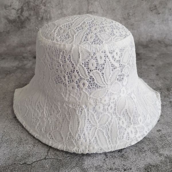 

bucket hats lace spring sun visor hat ladies joker hollow flowers fishermen cap sun summer beach cap holiday outdoor accessory, Blue;gray
