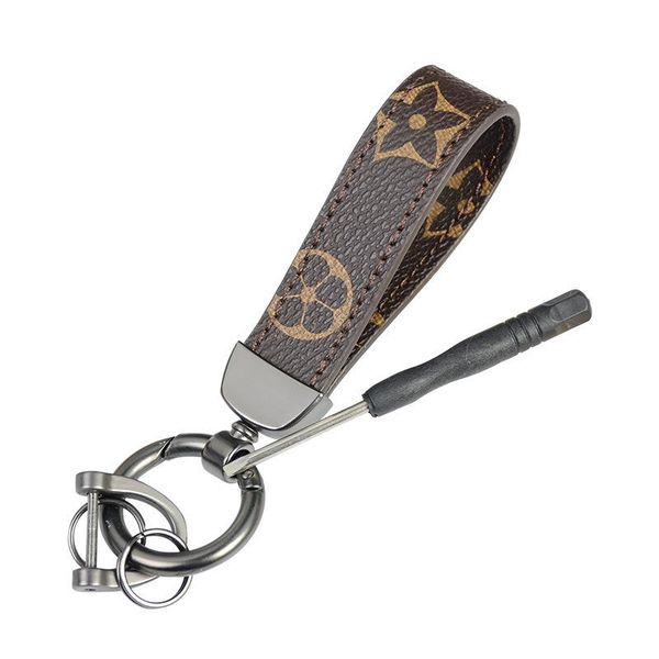 

ladies designer high-end luxury keychain designer keychain new fashion handmade brand keychain leather fashion simple, Silver