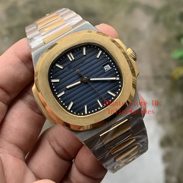

18 color wholesale blue dial asia 2813 movement wristwatches 40mm nautilus 5711 mechanical transparent automatic mens watches, Slivery;brown