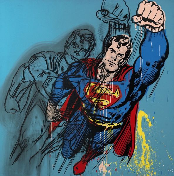 

Andy Warhol Superman Home Decor Handpainted &HD Print Oil Painting On Canvas Wall Art Canvas Pictures 191111