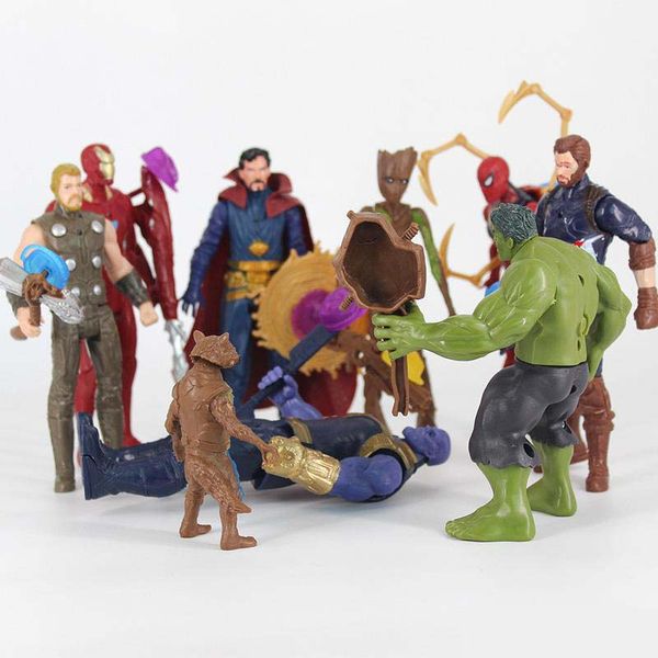 2019 10 Style Avengers Endgame Action Figures Toys 2019 New Avengers 4 Thanos Iron Man Captain Marvel Hulk Captain America Model Doll Toy C23 From