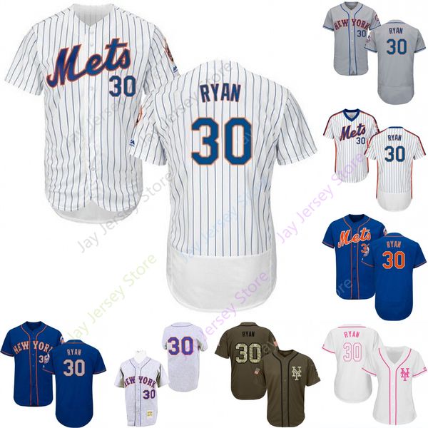 

Custom New York 30 Nolan Ryan Jersey Mets Jerseys Cool Base Flexbase White Black Red Grey Home Away Men Women Youth All Stitched