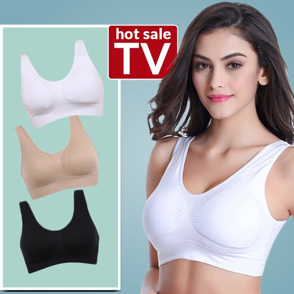 

push up bra plus size bras 3pcs set bra with pads seamless plus size underwear wireless active bra white dropshipping, Red;black
