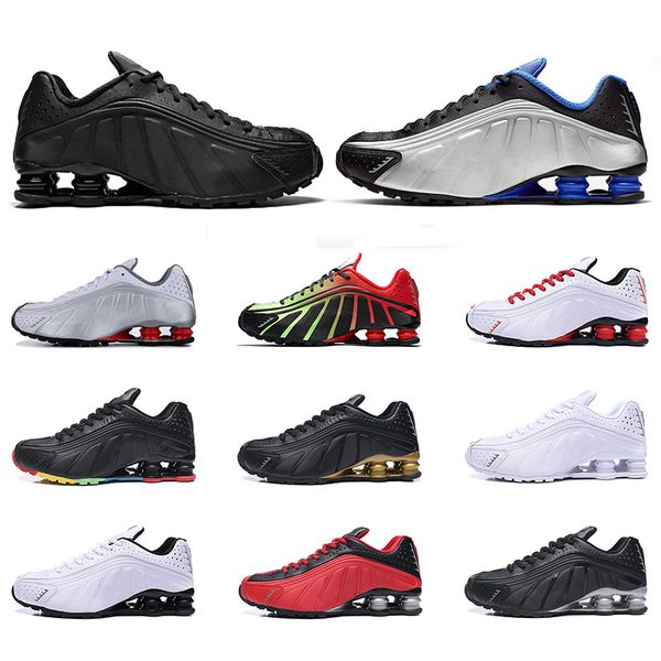 

og r4 running shoes mens sneakers deliver triple black white challenge red navy orange silver gold men trainer sports 7-12, White;red