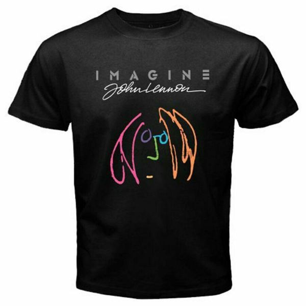

new john lennon imagine mens t-shirt size s-2xl big tall tee shirt, White;black