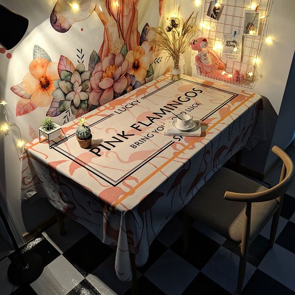 

tablecloth waterproof oil-proof wash-mat net red nordic tea table girls heart dormitory table fabric desk ins student