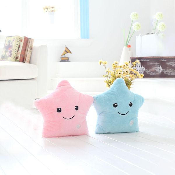 

plush luminous pillow star cushion plush doll led light toysroom cot decor nature pillow for kids