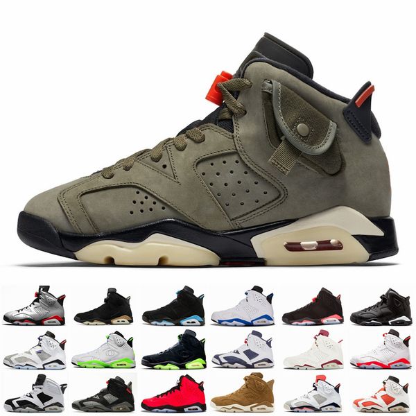 

travis scotts 6 medium olive 6s men basketball shoes tinker black infrared cat cactus jack sport blue oregon designer sports sneakers