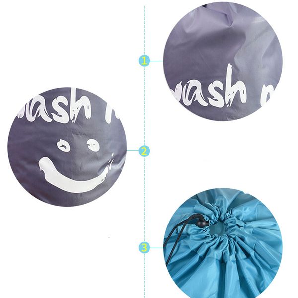 

1pc waterproof nylon drawstring bundle storage clothes quilt storage bag travel home storage