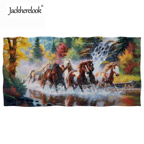 

jackherelook running horses 3d print beach towels large thick cotton swimming towel super absorbent baby feeding bath face towel