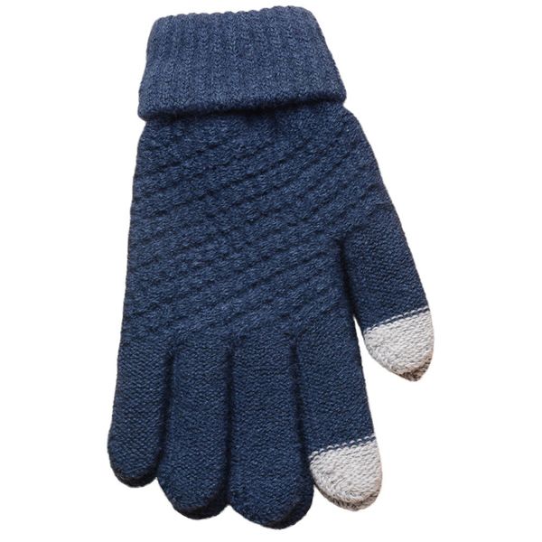 

kancoold winter gloves women 1 pair warm touch screen for girls female stretch knit mittens accessories wool guantes psepo4, Blue;gray