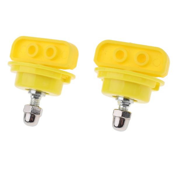 

2 pieces hamster chinchilla mouse running wheel revolving shaft accessories yellow