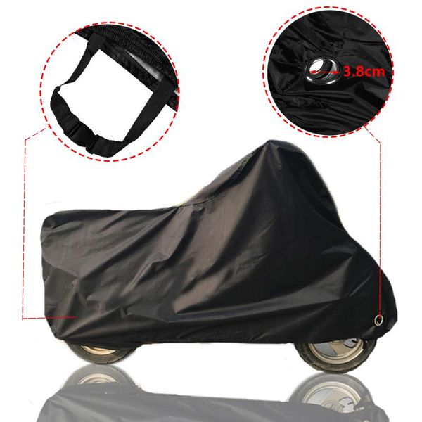 

waterproof motorcycle cover l/xl/2xl/3xl/4xl 190t case outdoor dust uv protector 190t polyester elastic hem protect rain dus