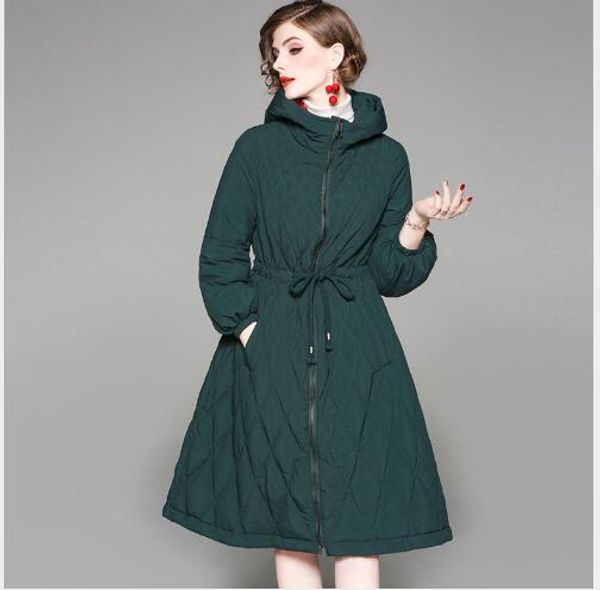 

winter down coat 2018 new women loose solid long section hooded snow parka female outwear fashion casual white duck down jacket, Black