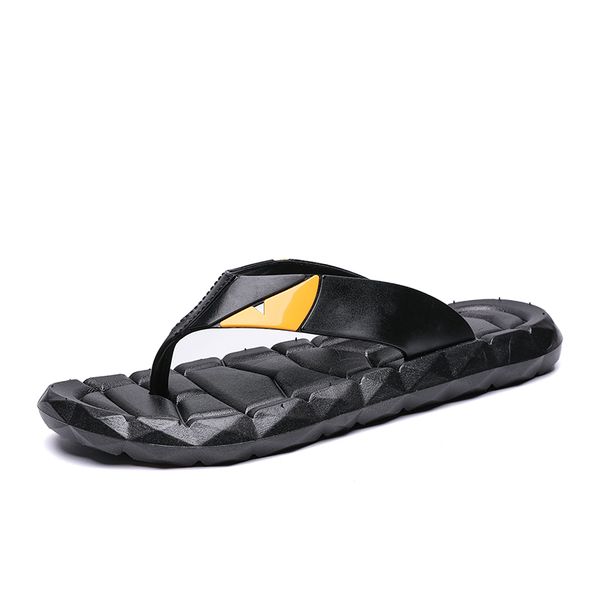 

slippers 2021 arrival summer men flip flops beach sandals anti-slip zapatos hombre casual shoes wholesale, Black