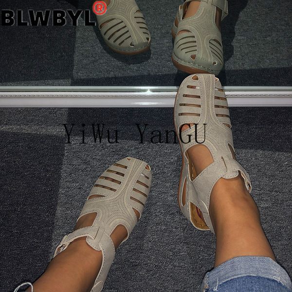 

nausk woman 2020 summer leather vintage sandals buckle casual sewing women retro sandalias female ladies platform shoes 36-46 mx200620, Black