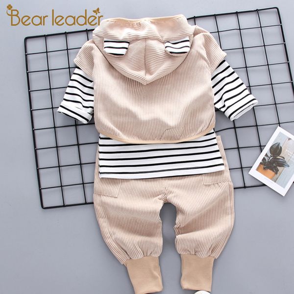 

bear leader children clothes new autumn boy kids clothes set pullover and pants children sports suit active boys clothing 2pcs, White