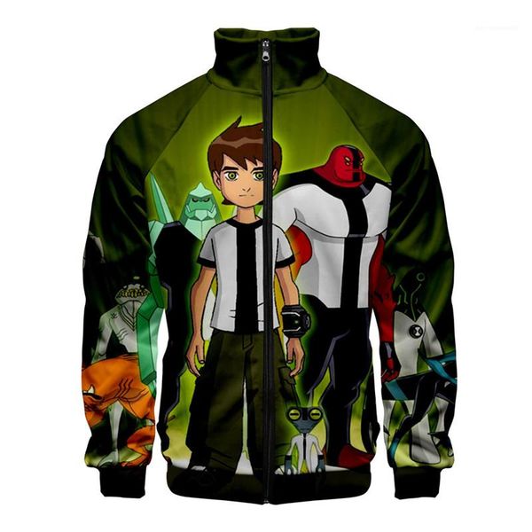 

collar mens hoodies casual slim baseball clothes male ben 10 cardigan mens hoodies winter long sleeve stand, Black