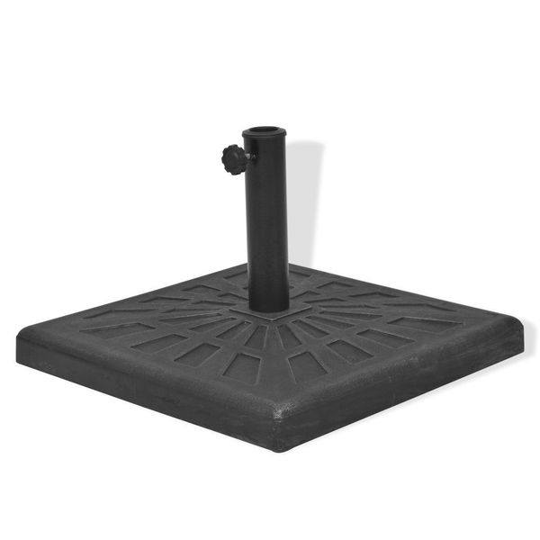 

parasol stand square black 12 kg garden sets