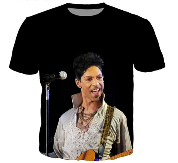 

new popular singer prince rogers nelson men women funny 3d print summer short sleeve o neck crewneck casual hop hip a52, White;black