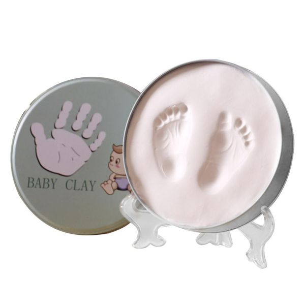 

infant baby keepsake care air drying modeling colored clay handprint footprint imprint kit casting child hand inkpad fingerprint