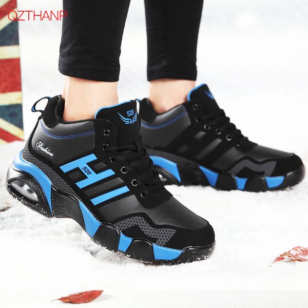 

designer- men leather ankle boots warm casual 35-45 high quality, Black
