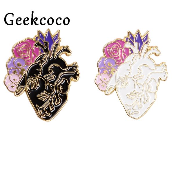 

heart organ zinc alloy tie pins badges para shirt bag clothes cap backpack shoes brooches badges medals decorations j1001, Gray