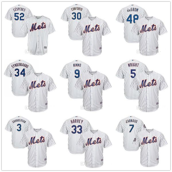 

new yorkmets 48 mets jacob degrom 31 mike piazza majestic home cool base player baseball jersey, Blue;black