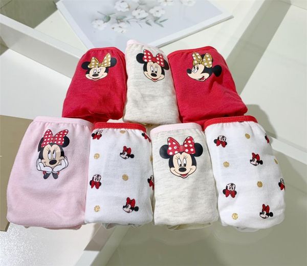 

4 pcs/lot girls cotton soft minne panties triangle briefs underwear girl underpants comfortable cartoon children kids, Camo