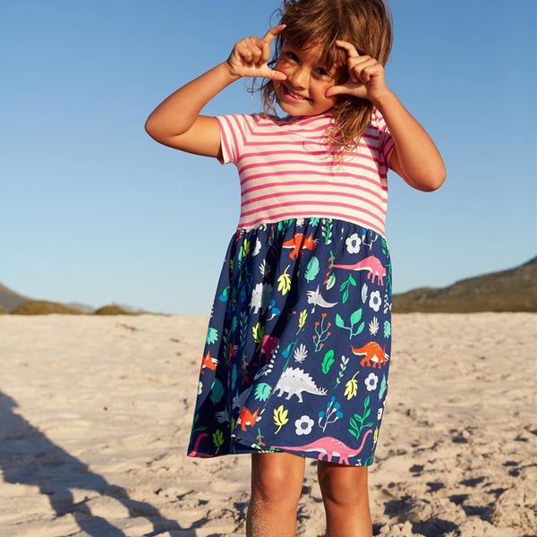 

18 years european and american style brand childrenswear summer new style children shirt printed girls dress child short skirt, Red;yellow