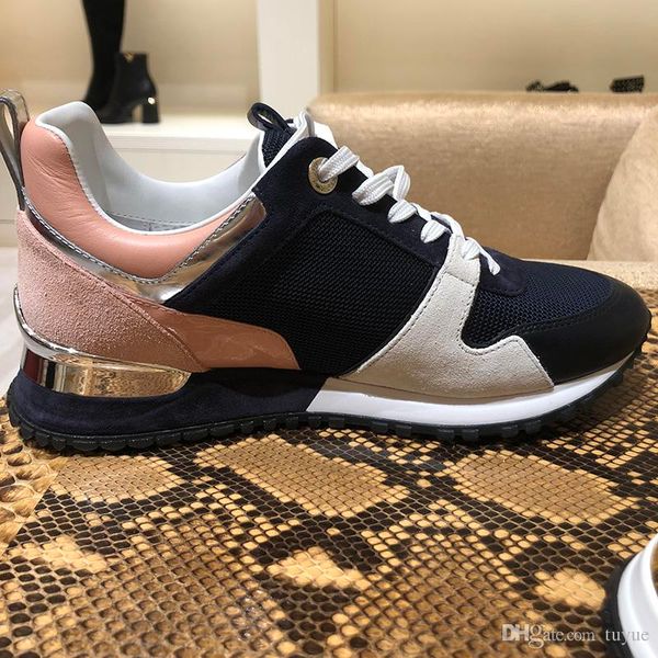 

fashion luxury leather casual shoes women designer sneakers men shoes real leather fashion mixed color with box size 35-45, Black