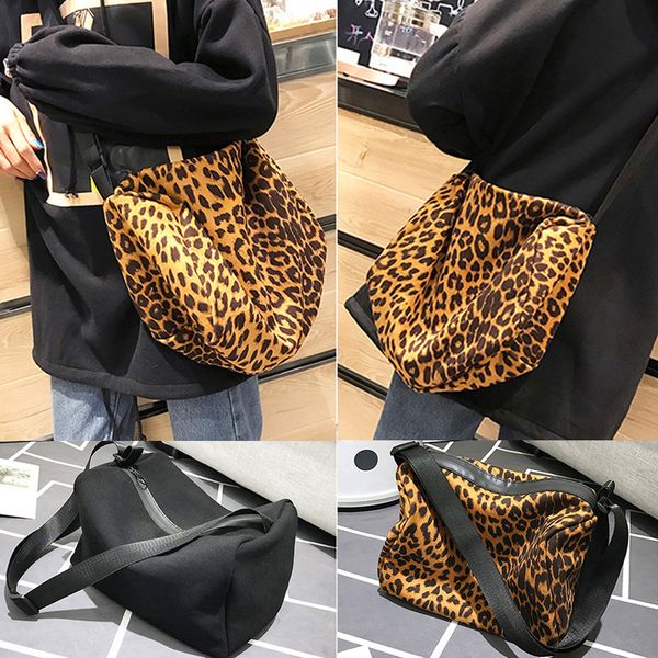 

fashion cotton printing leopard bags large shopping bag crossbody bags