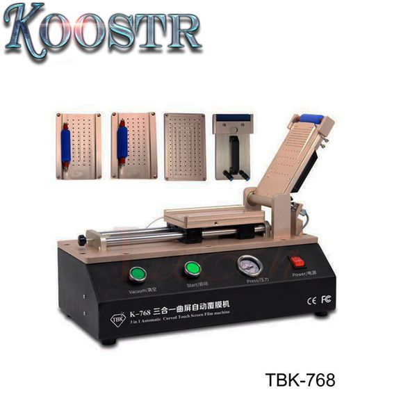 

3 in 1 tbk-768 automatic curved touch screen oca film laminating machine for s7 s8 edge plus laminator for curved screen