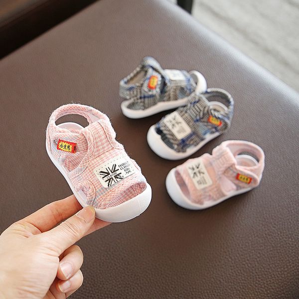 

baby sandal boys baby sandals 6-12-18 boys cartoon soft-bottomed toddler shoes shoes, Black;red