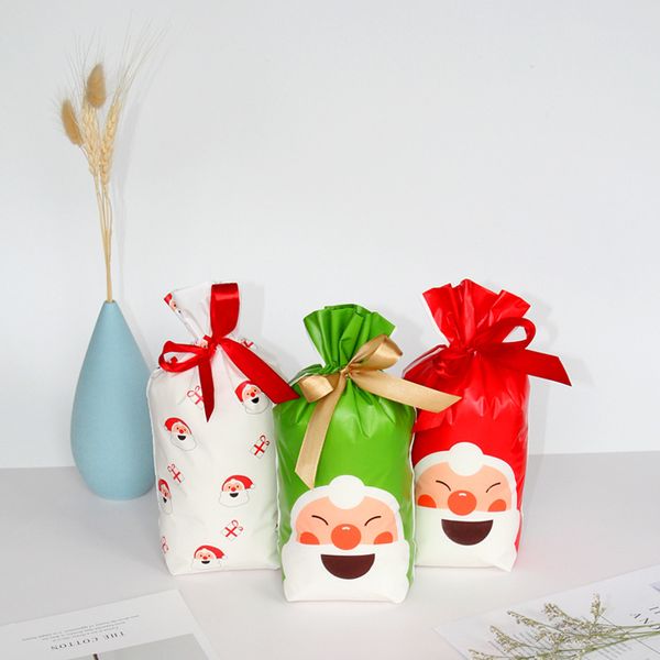 

50pcs marry christmas design gift bags baked pastry fresh ribbon drawstring bags wrapping storage bundle pockets ell, Pink;blue