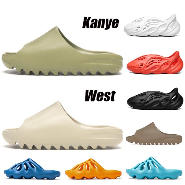 

2020 fashion resin bone earth brown desert sand eva runner designer slides mens womens kids children slipper slippers sandals size 23-45, Black