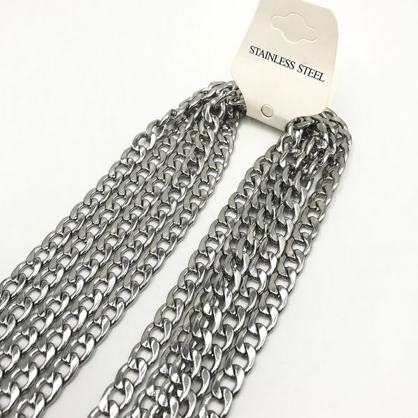 

usenset miami cuban link chain necklace 8 mm silver/gold color curb chain for men necklace jewelry wholesale