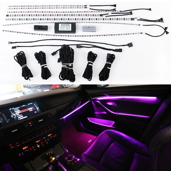 

universal for 1 2 3 4 5 6 7 series car neon interior door ambient light decorative lighting 9-color automatic conversion