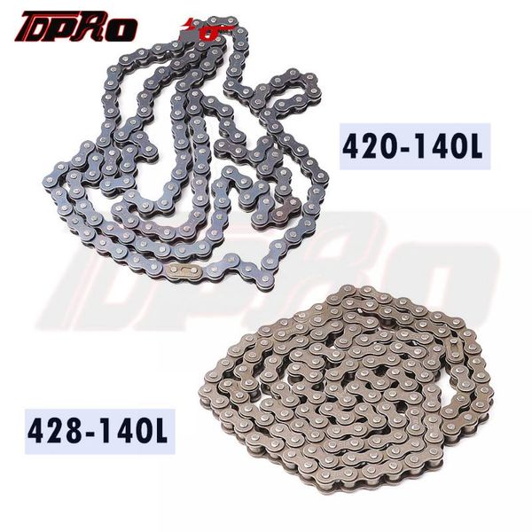 

tdpro 420 428 dirt pit bike chain x 140 links drive chain link for motorcycle 50 70110 125 140 150cc atv quad scooter gokart