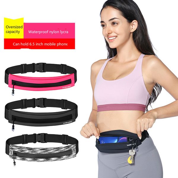 

sports waist bag outdoor fitness waterproof belt multi-function men and women anti-theft bag 6.5 inch mobile phone running