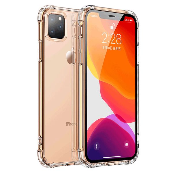 

Прозрачный чехол для телефона iPhone 11 Pro MAX XS XR X 8 Plus Samsung Note 10 S10 Anti-knock TPU защитный противоударный прозрачный чехол