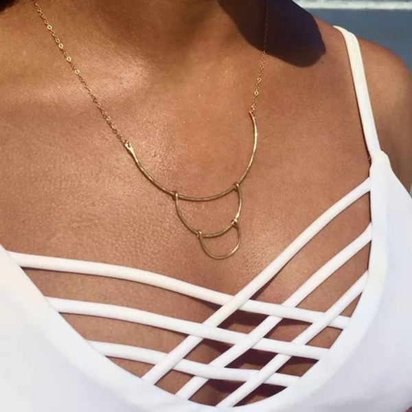 

long necklace handmade 14 gold filled custom choker boho pendants friends collier femme kolye collares womens jewelry, Silver