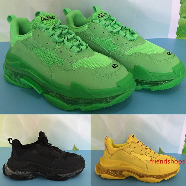 

new crystal sole paris luxury triple-s casual shoes mens women sneakers designer dad vintage platform sports trainers chaussures