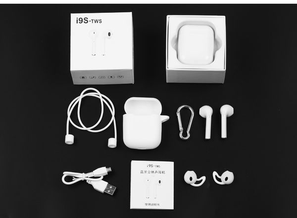 

i9s earphones for android smartphones accessory headphones for sports use hi-fi sound anti-lost rope clear dual-dial quality