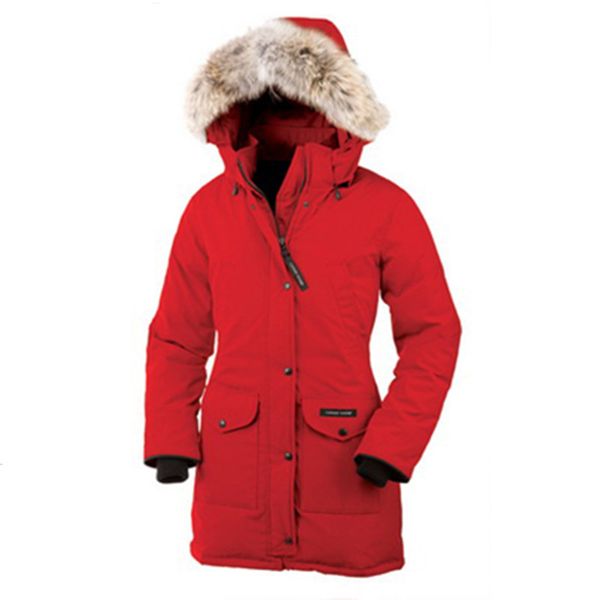

зима fourrure вниз женщины trillium parka jassen верхняя одежда куртки big fur hooded fourrure манто канада пуховик пальто hiver doudoune, Black