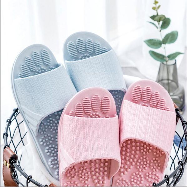 

оптовая летний пляж корк тапочки случайные сандалии противоскользящие массажные горки двойной пряжкой сабо женщины мужчина скольжения на шле, Black